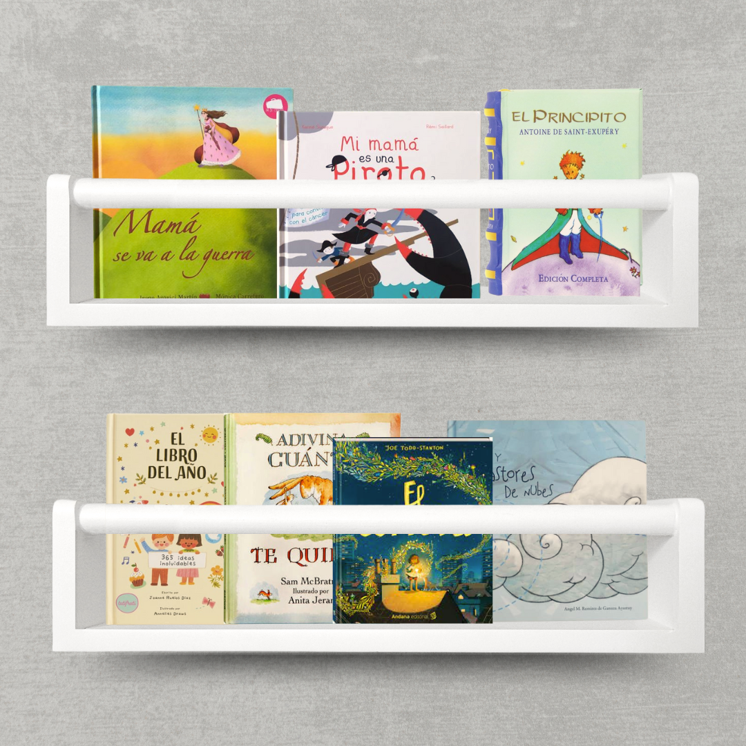 Set 2 repisas librero flotante infantil