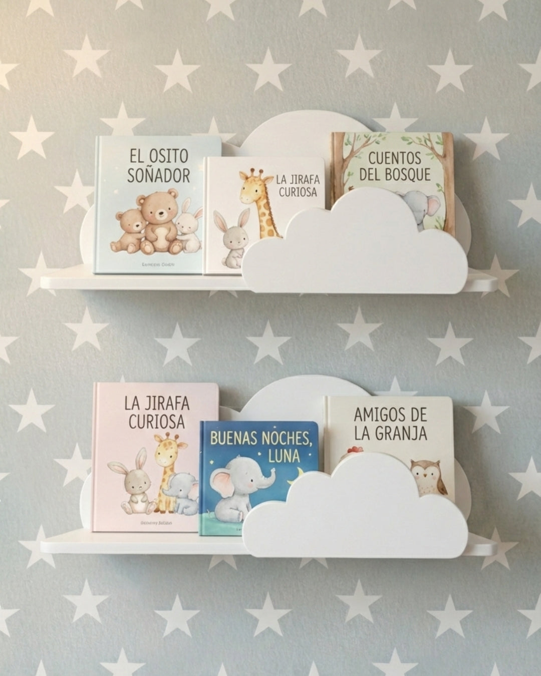 Set 2 Repisas Nube para Cuentos