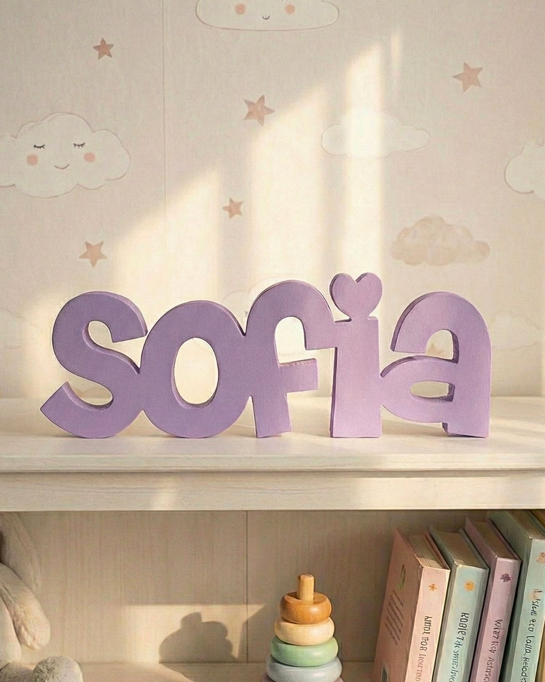 Letrero para repisa ¨Modelo Cherri¨nombre personalizado