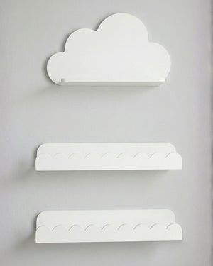 Set de 3 repisas Nube y Ondas