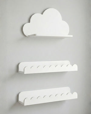 Set de 3 repisas Nube y Ondas