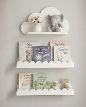 Set de 3 repisas Nube y Ondas