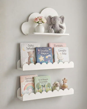 Set de 3 repisas Nube y Ondas