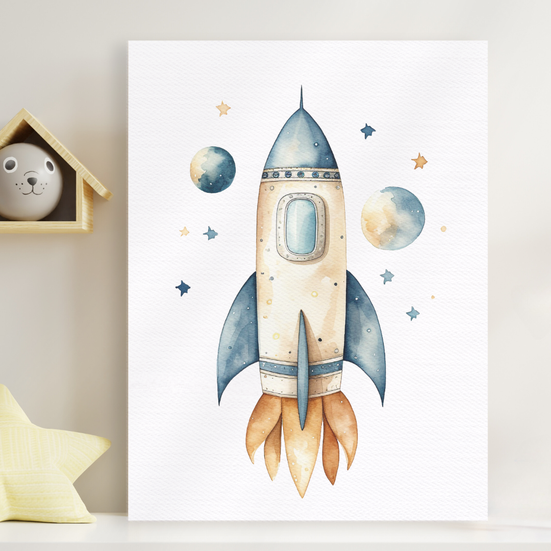 Set 3 cuadros infantiles Espacio Astronauta niño