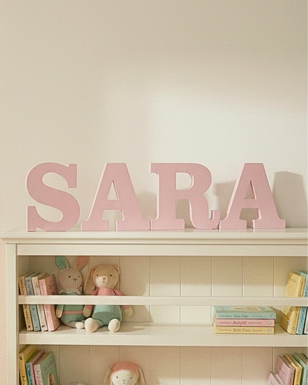 Letras de madera para repisa ¨Modelo Zara¨