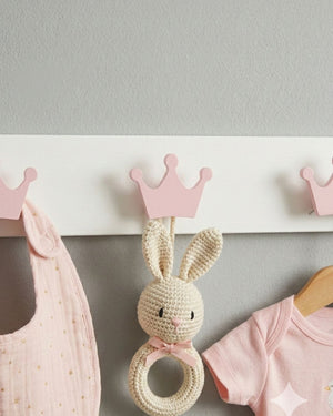 Perchero Infantil de Tres Colgadores Diseño Corona