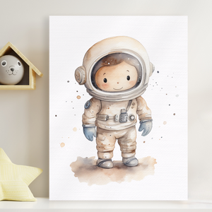 Set 3 cuadros infantiles Espacio Astronauta niño