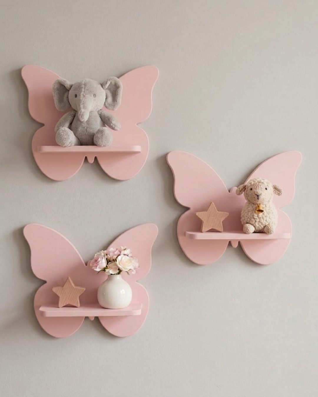 Set 3 Repisas Mariposas