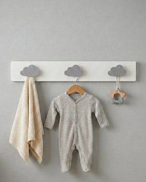 Perchero Infantil de Tres Colgadores Diseño Nube