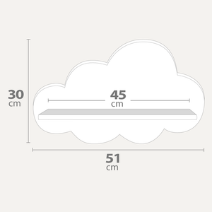 Set 2 Repisas de Nube Flotantes