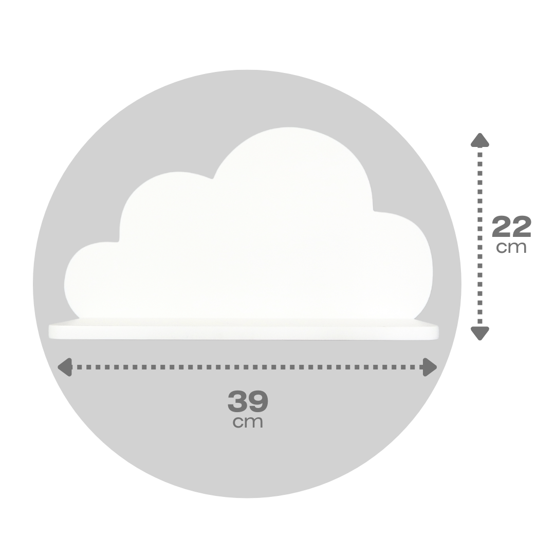 Set 2 Repisas Nube de madera