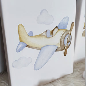 Set 3 cuadros infantiles Canvas Aviones