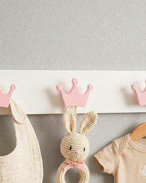 Perchero Infantil de Tres Colgadores Diseño Corona