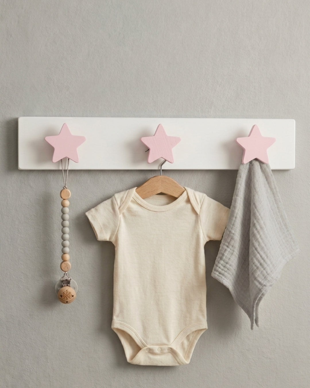 Perchero Infantil de Tres Colgadores Diseño Estrella