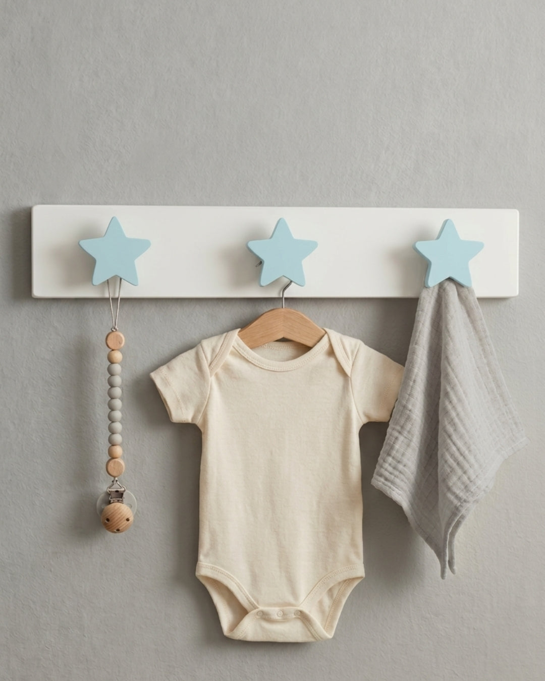 Perchero Infantil de Tres Colgadores Diseño Estrella