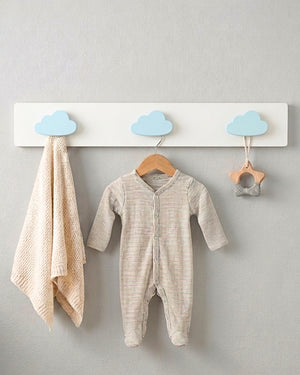 Perchero Infantil de Tres Colgadores Diseño Nube