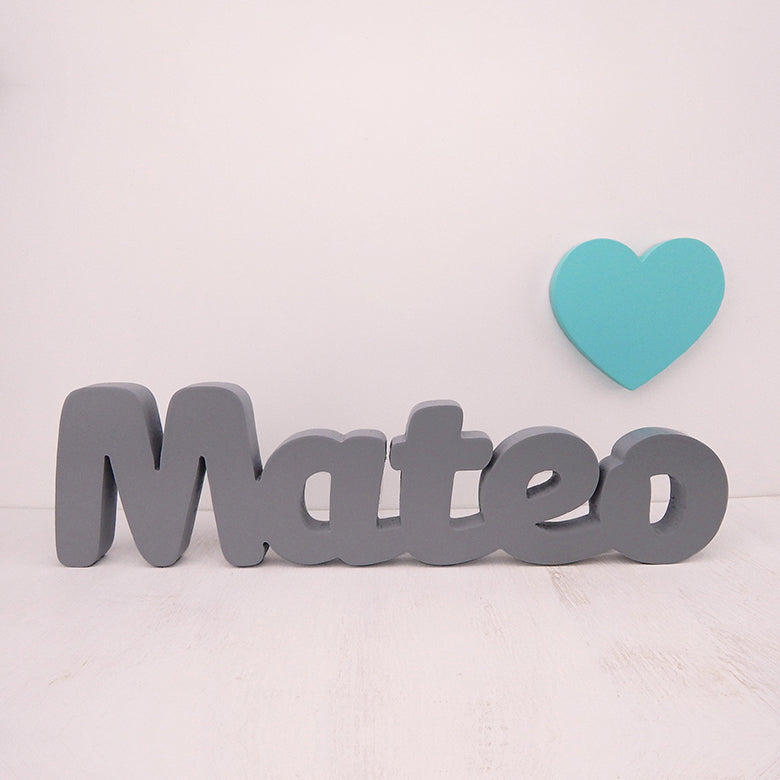 Letrero para repisa ¨Modelo Jacob¨ nombre personalizado